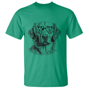 Funny Golden Retirever Dog Mom T Shirt Heart Shaped Sunglasses TS11 Irish Green Print Your Wear