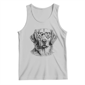 Funny Golden Retirever Dog Mom Tank Top Heart Shaped Sunglasses TS11 Ash Print Your Wear