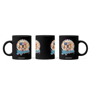 Funny Golden Retriever Merica Coffee Mug 4th of July Dog Mom Dad Patriotic USA Retro 90s TS10 Print Your Wear