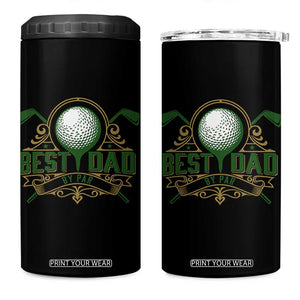 Funny Golfing Dad 4 in 1 Can Cooler Tumbler Best Dad By Par Fathers Day TS11 One Size: 16 oz Black Print Your Wear