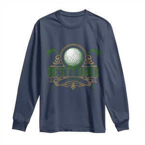Funny Golfing Dad Long Sleeve Shirt Best Dad By Par Fathers Day TS11 Navy Print Your Wear