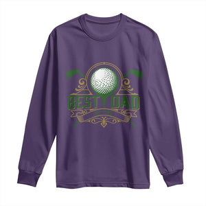 Funny Golfing Dad Long Sleeve Shirt Best Dad By Par Fathers Day TS11 Purple Print Your Wear