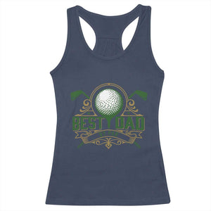 Funny Golfing Dad Racerback Tank Top Best Dad By Par Fathers Day TS11 Navy Print Your Wear