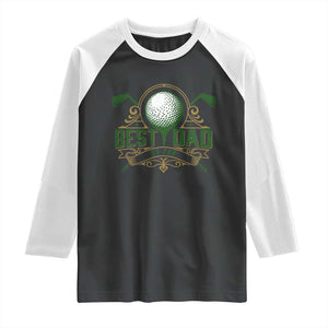 Funny Golfing Dad Raglan Shirt Best Dad By Par Fathers Day TS11 Black White Print Your Wear