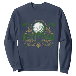 Funny Golfing Dad Sweatshirt Best Dad By Par Fathers Day TS11 Navy Print Your Wear