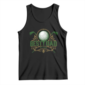 Funny Golfing Dad Tank Top Best Dad By Par Fathers Day TS11 Black Print Your Wear