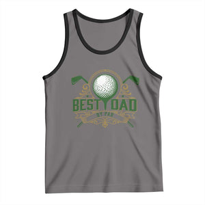Funny Golfing Dad Tank Top Best Dad By Par Fathers Day TS11 Deep Heather Black Print Your Wear