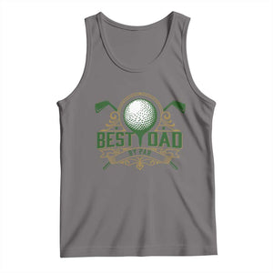 Funny Golfing Dad Tank Top Best Dad By Par Fathers Day TS11 Deep Heather Print Your Wear