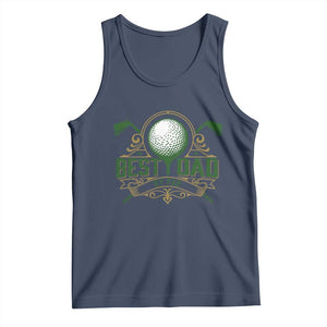 Funny Golfing Dad Tank Top Best Dad By Par Fathers Day TS11 Navy Print Your Wear