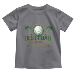 Funny Golfing Dad Toddler T Shirt Best Dad By Par Fathers Day TS11 Charcoal Print Your Wear