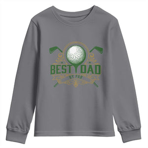 Funny Golfing Dad Youth Sweatshirt Best Dad By Par Fathers Day TS11 Charcoal Print Your Wear