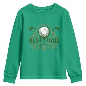 Funny Golfing Dad Youth Sweatshirt Best Dad By Par Fathers Day TS11 Irish Green Print Your Wear