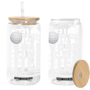 Funny Golfing Glass Can Let's Par Tee Fathers Day Golfer Gift Dad Grandpa TS10 Black Print Your Wear