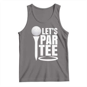 Funny Golfing Tank Top Let's Par Tee Fathers Day Golfer Gift Dad Grandpa TS10 Deep Heather Print Your Wear