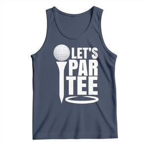 Funny Golfing Tank Top Let's Par Tee Fathers Day Golfer Gift Dad Grandpa TS10 Navy Print Your Wear