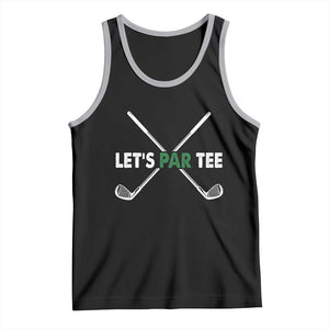 Funny Golfing Tank Top Let's Par Tee Golf Player Golfer Dad Grandpa TS10 Black Athletic Heather Print Your Wear