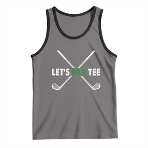 Funny Golfing Tank Top Let's Par Tee Golf Player Golfer Dad Grandpa TS10 Deep Heather Black Print Your Wear