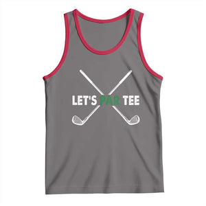 Funny Golfing Tank Top Let's Par Tee Golf Player Golfer Dad Grandpa TS10 Deep Heather Red Print Your Wear