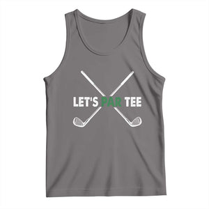 Funny Golfing Tank Top Let's Par Tee Golf Player Golfer Dad Grandpa TS10 Deep Heather Print Your Wear