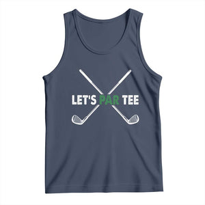 Funny Golfing Tank Top Let's Par Tee Golf Player Golfer Dad Grandpa TS10 Navy Print Your Wear