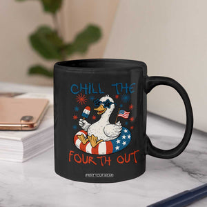 Funny Goose 4th of July Coffee Mug Chill the Fourth Out Patriotic Humor with Summer Vibes TS02 Print Your Wear