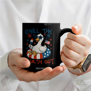 Funny Goose 4th of July Coffee Mug Chill the Fourth Out Patriotic Humor with Summer Vibes TS02 Print Your Wear