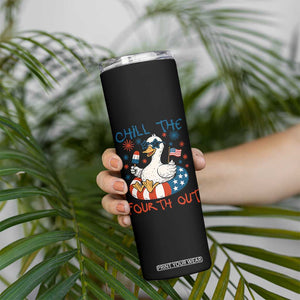 Funny Goose 4th of July Skinny Tumbler Chill the Fourth Out Patriotic Humor with Summer Vibes TS02 Print Your Wear