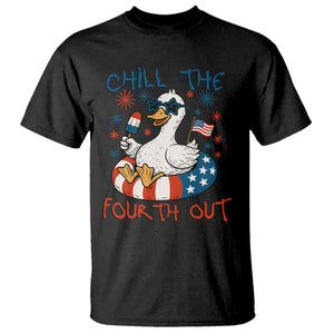 Funny Goose 4th of July T Shirt Chill the Fourth Out Patriotic Humor with Summer Vibes TS02 Black Print Your Wear