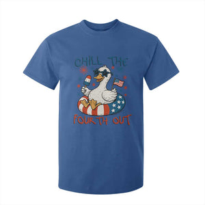 Funny Goose 4th of July T Shirt For Kid Chill the Fourth Out Patriotic Humor with Summer Vibes TS02 Royal Blue Print Your Wear