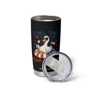 Funny Goose 4th of July Tumbler Cup Chill the Fourth Out Patriotic Humor with Summer Vibes TS02 Print Your Wear