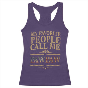 Funny Grandpa Racerback Tank Top My Favorite People Call Me Pop Pop Retro American Flag TS10 Purple Print Your Wear