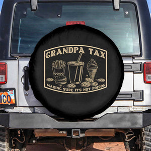 Funny Grandpa Tax Making Sure It's Not Poison Spare Tire Cover Father's Day TS11 No hole Black Print Your Wear