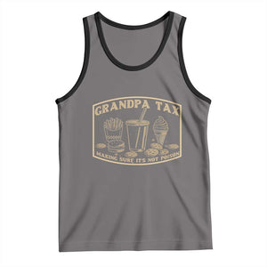 Funny Grandpa Tax Making Sure It's Not Poison Tank Top Father's Day TS11 Deep Heather Black Print Your Wear