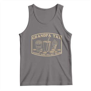 Funny Grandpa Tax Making Sure It's Not Poison Tank Top Father's Day TS11 Deep Heather Print Your Wear