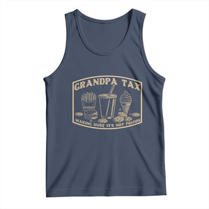 Funny Grandpa Tax Making Sure It's Not Poison Tank Top Father's Day TS11 Navy Print Your Wear