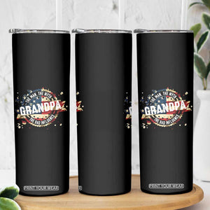Funny Grandpa The Man The Myth The Bad Influence Skinny Tumbler Fathers Day TS11 Print Your Wear