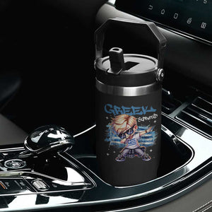 Funny Greek Boy Flip Straw Tumbler Greek And Proud Dabbing TS09 Print Your Wear