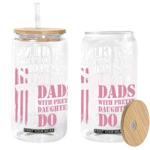 Funny Gun Don't Kill People Dads With Pretty Daughters Do Glass Can Girl Dad Pink American Flag TS11 Black Print Your Wear