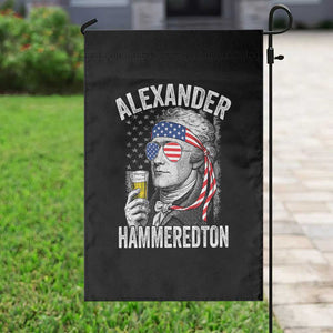 Funny Hamilton Drinking Garden Flag Alexander Hammeredton 4th of July Beer Merica Flag TS10 Print Your Wear