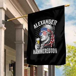 Funny Hamilton Drinking Garden Flag Alexander Hammeredton 4th of July Beer Merica Flag TS10 Print Your Wear
