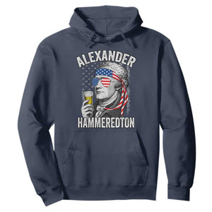 Funny Hamilton Drinking Hoodie Alexander Hammeredton 4th of July Beer Merica Flag TS10 Navy Print Your Wear