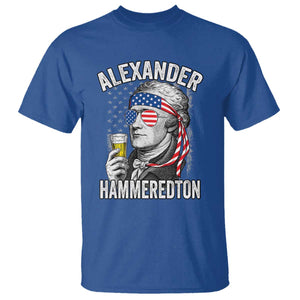 Funny Hamilton Drinking T Shirt Alexander Hammeredton 4th of July Beer Merica Flag TS10 Royal Blue Print Your Wear