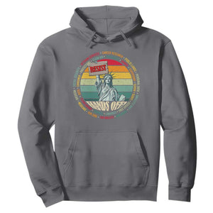 Funny Hands Off Hoodie Resist Vintage Statue Of Liberty TS11 Charcoal Print Your Wear