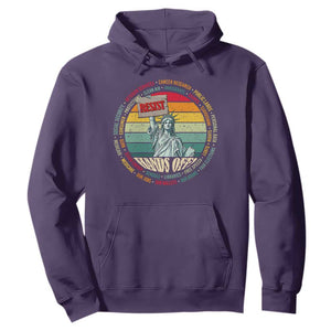 Funny Hands Off Hoodie Resist Vintage Statue Of Liberty TS11 Purple Print Your Wear