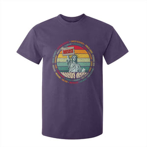 Funny Hands Off T Shirt For Kid Resist Vintage Statue Of Liberty TS11 Purple Print Your Wear