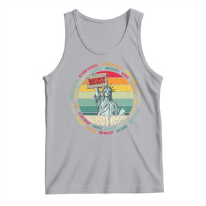 Funny Hands Off Tank Top Resist Vintage Statue Of Liberty TS11 Athletic Heather Print Your Wear