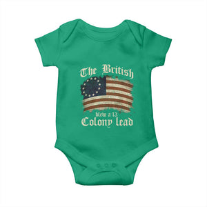 Funny Historical Baby Onesie The British Blew A Thirteen Colony Lead Patriotic Humor TS10 Irish Green Print Your Wear