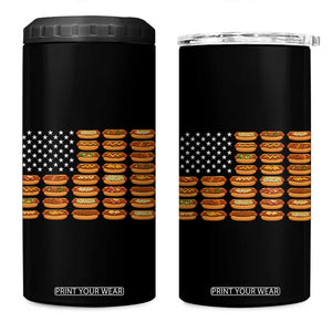 Funny Hot Dog American Flag 4 in 1 Can Cooler Tumbler Patriotic USA 4th of July Summer BBQ Party TS02 One Size: 16 oz Black Print Your Wear