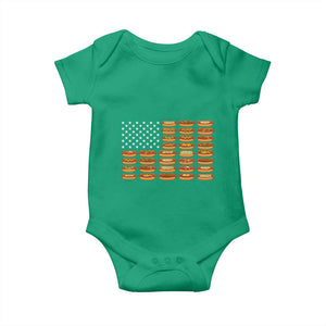 Funny Hot Dog American Flag Baby Onesie Patriotic USA 4th of July Summer BBQ Party TS02 Irish Green Print Your Wear