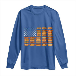 Funny Hot Dog American Flag Long Sleeve Shirt Patriotic USA 4th of July Summer BBQ Party TS02 Royal Blue Print Your Wear